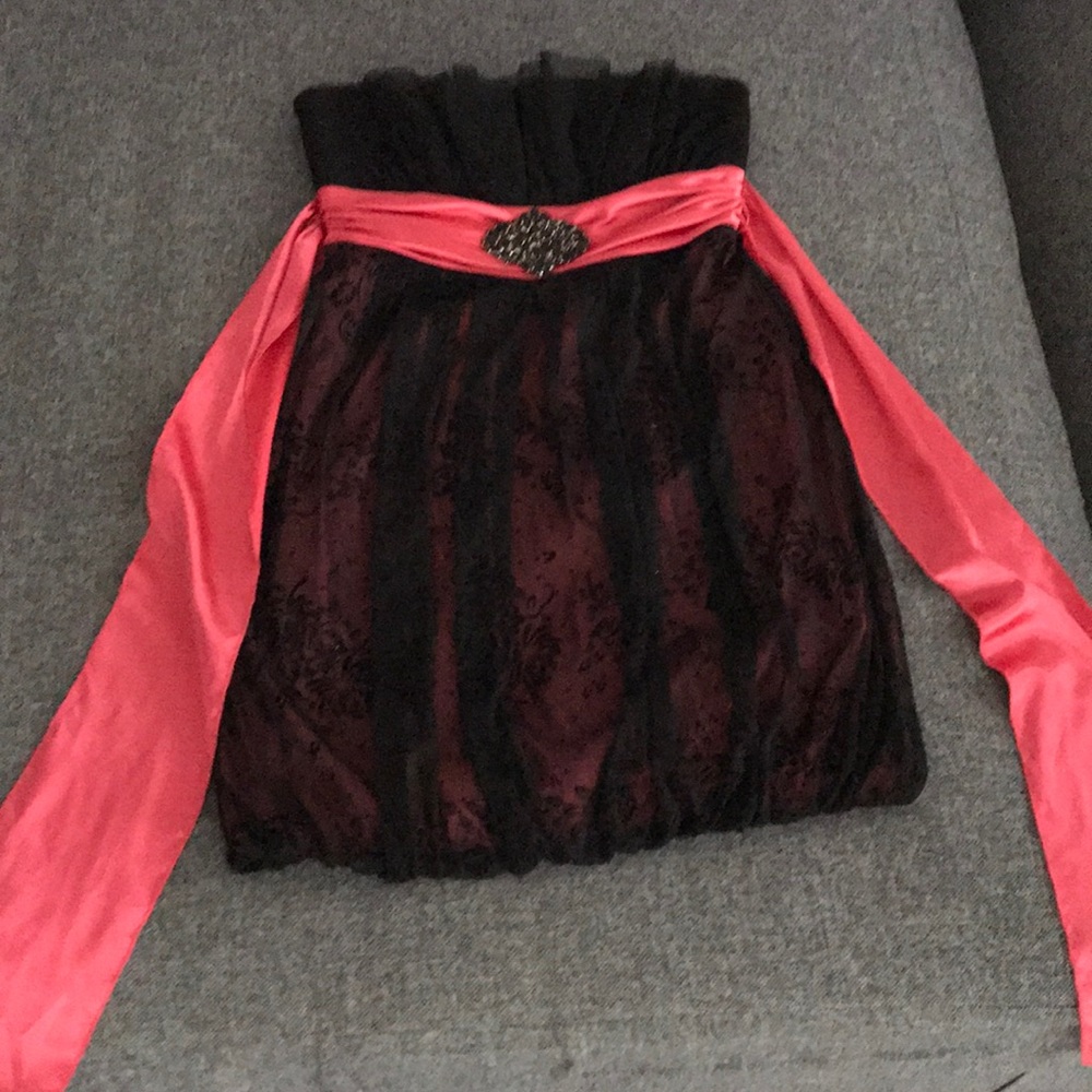 Black and pink dress